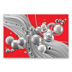 SULC-02 ODYSSEY Red 3D Abstract Elements Modern Acrylic Wall Art TG 1