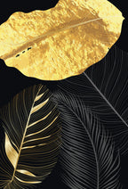 SULC-50 DION Gold Leaves Modern Wall Art 2