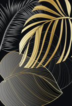 SULC-50 DION Gold Leaves Modern Wall Art 3