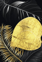 SULC-50 DION Gold Leaves Modern Wall Art 4