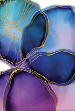 SULC-51 CATE Multi Colored Floral Modern Wall Art 3