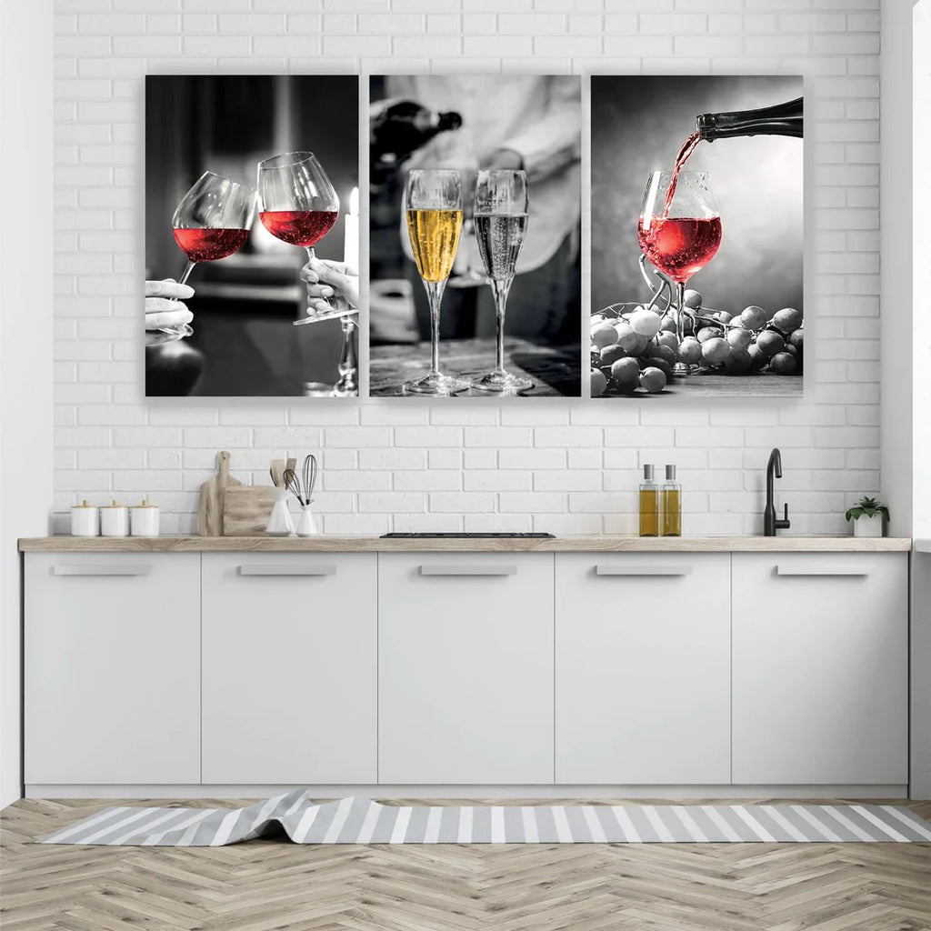 SULC-67 BACCHUS Red Wine Glasses Modern Wall Art 2