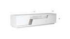 Adalyn TV white gray All White Lacquer Paint