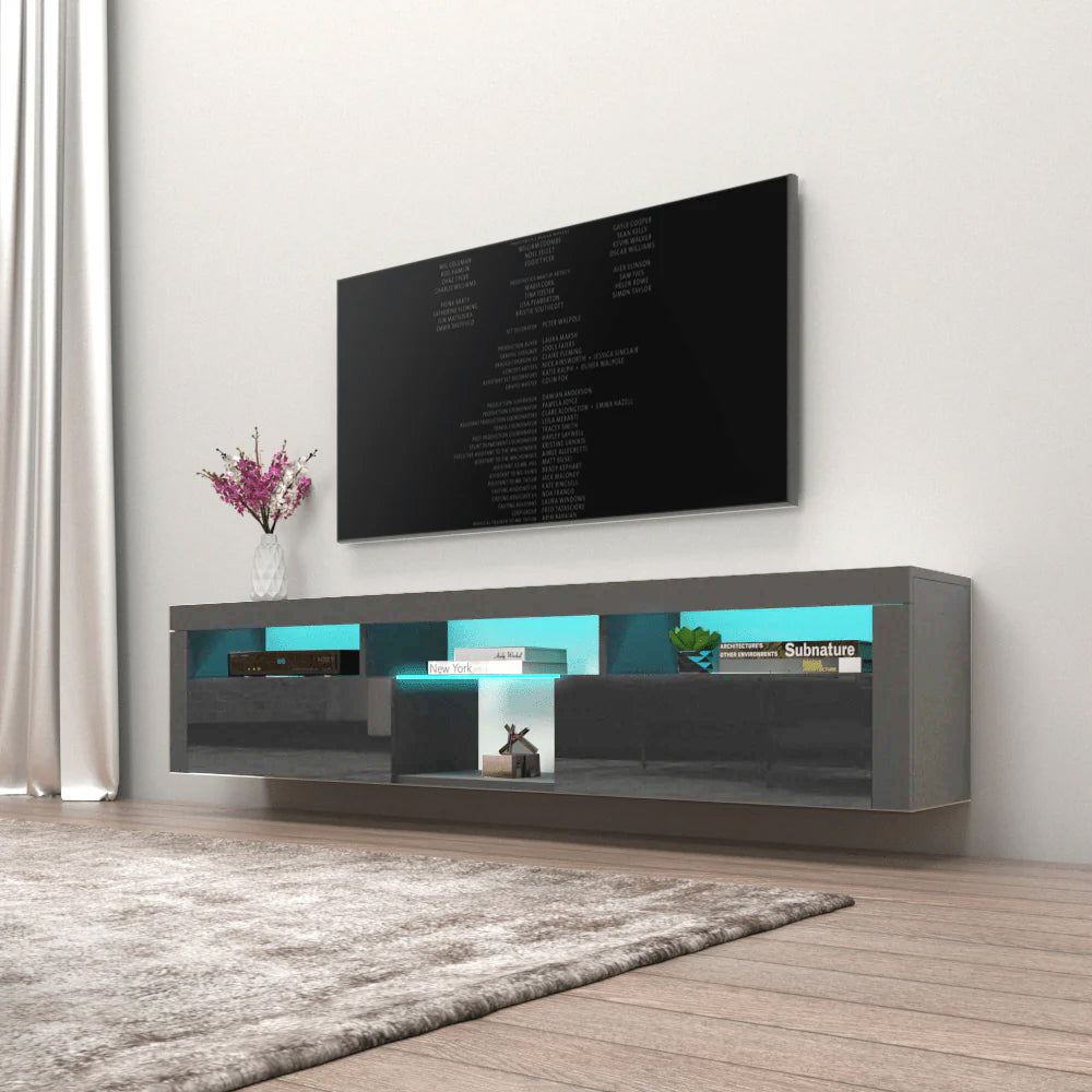 .TV228 Floating TV Stand with LED Grey