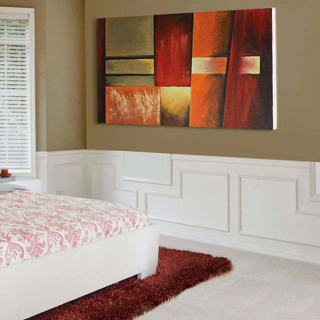 ZJ-181 FIRE RED Oil Painting 2