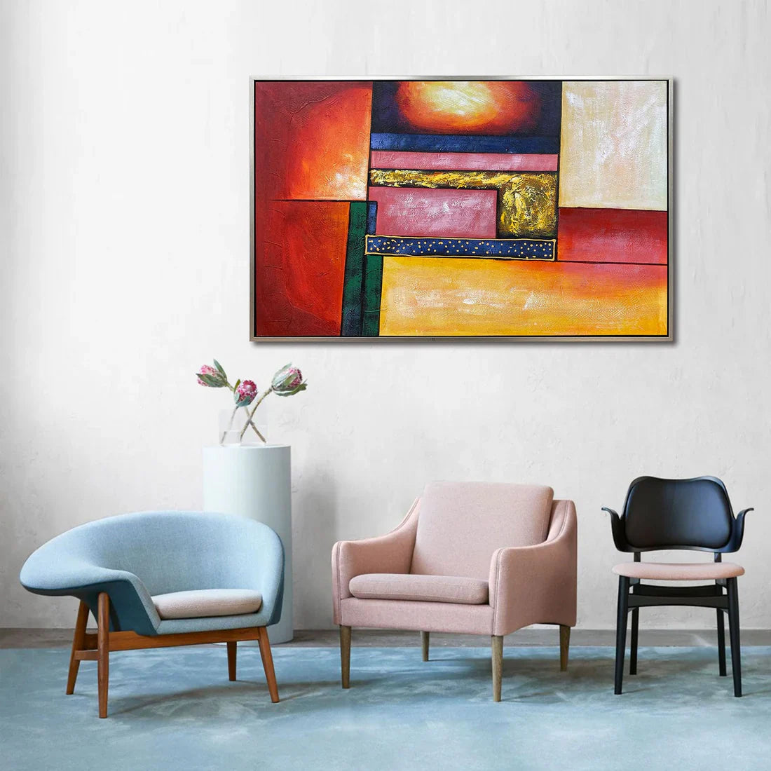 ZJ-359 A ABSTRACT WITH FRAME Oil Painting 2