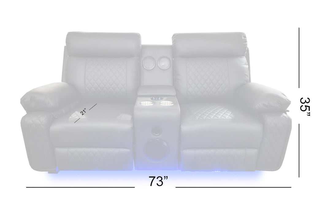 BALTIMORE POWER RECLINER LOVESEAT WHITE