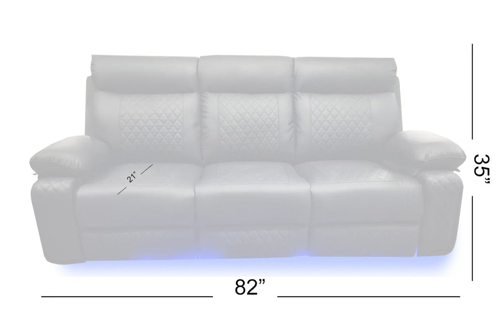 BALTIMORE POWER RECLINER SOFA SET BLACK