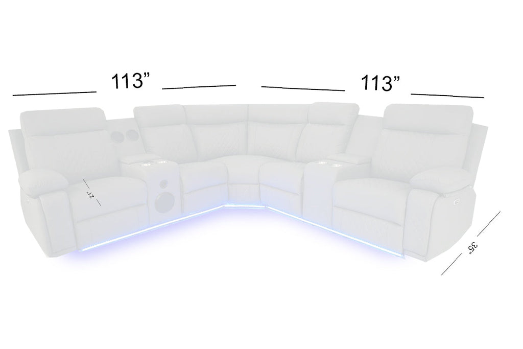 CHICAGO Power Sectional Grey