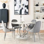 DANNA DINING TABLE WHITE MARBLE TOP