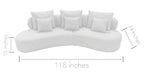 Grace Sectional Sofa with pillows Beige