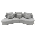 Grace Sectional Sofa with pillows Grey