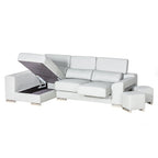 London Sectional Left white