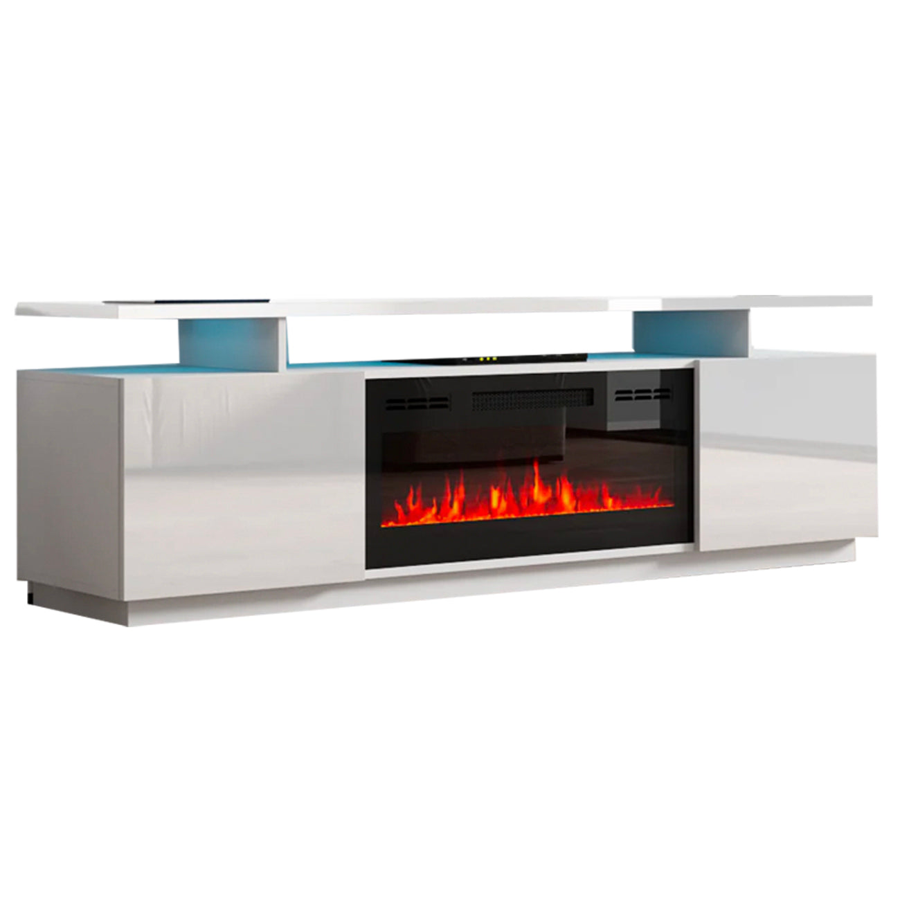 .FIREPLACE TV101 TV Stand White